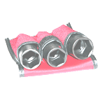 3 piece thinwall flip socket set in a red pouch